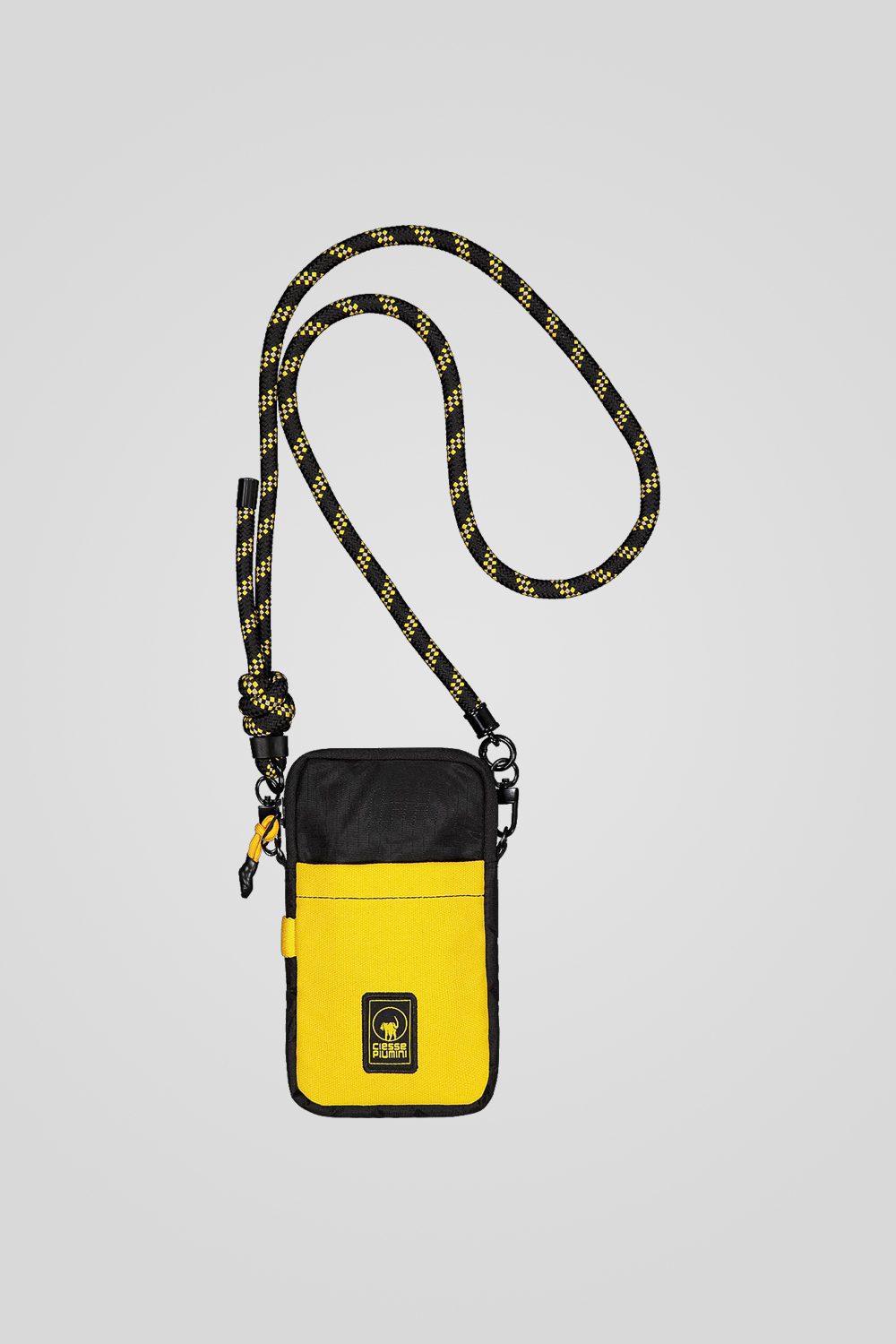 Borsellino nero in ripstop con tracolla regolabile