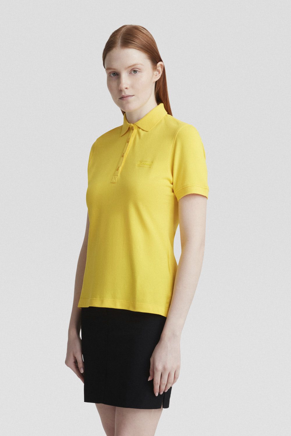 Polo in jersey stretch gialla