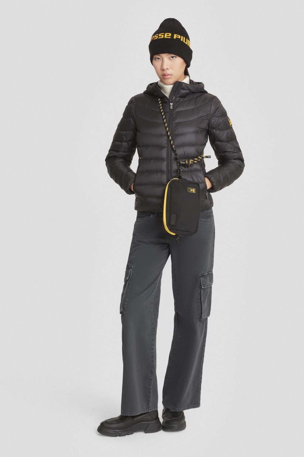 Piumino leggero nero