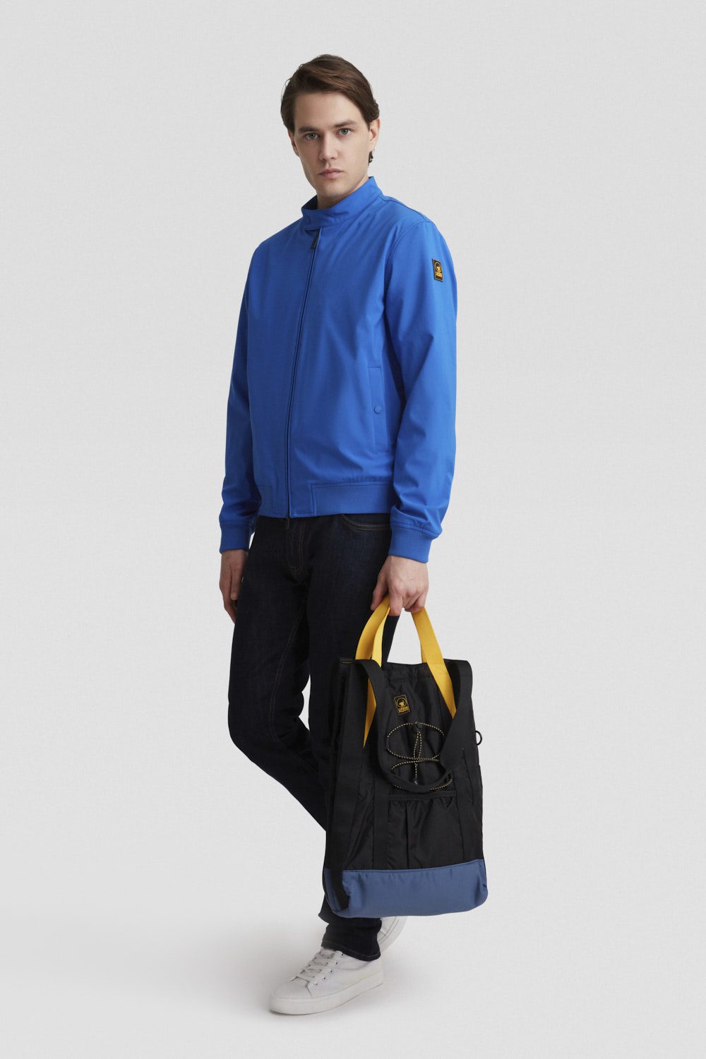 Giacca softshell blu acceso full zip