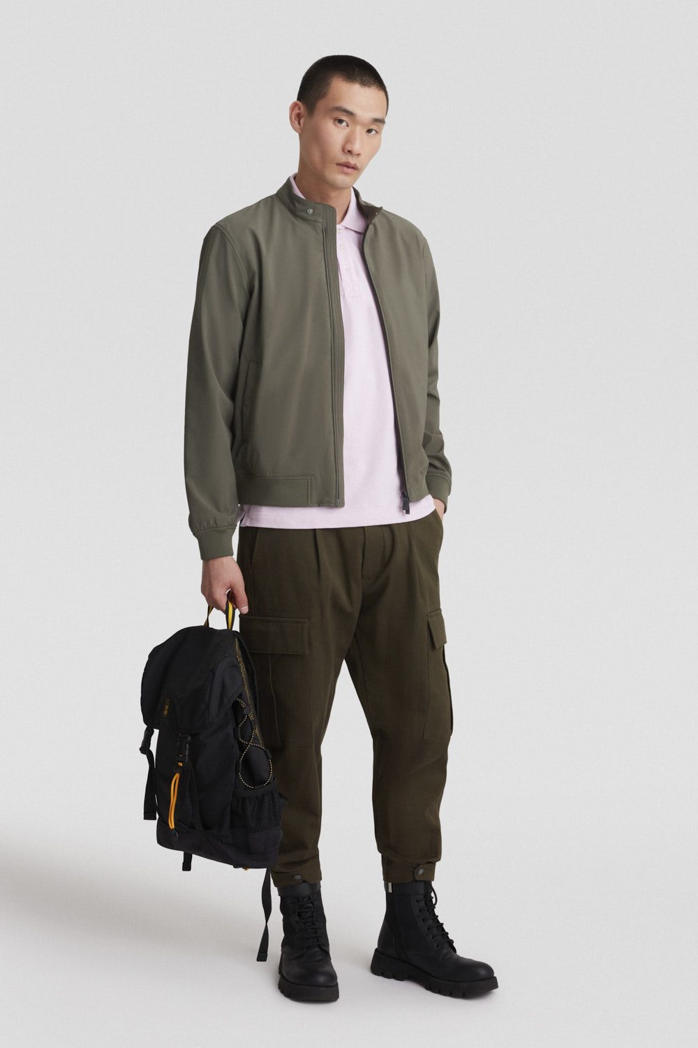 Giacca softshell verde full zip