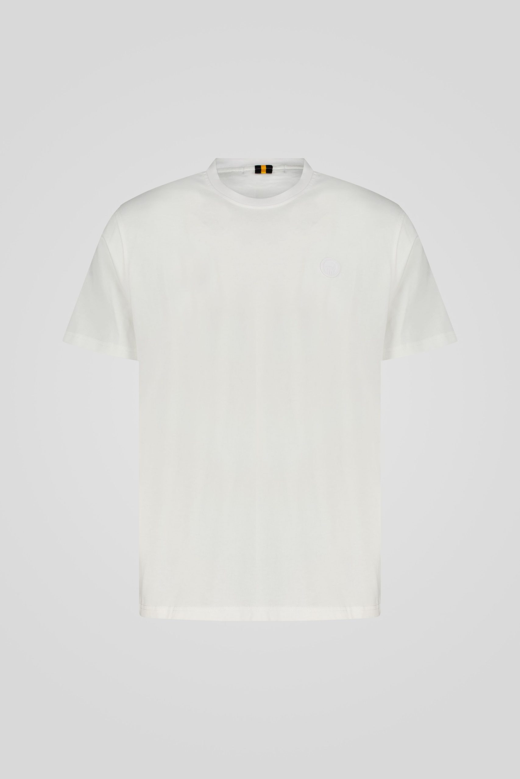 T-shirt girocollo bianca in cotone