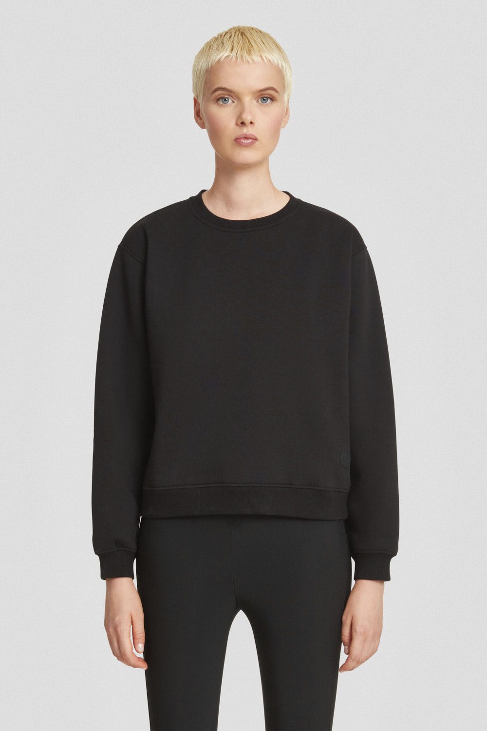 Felpa girocollo nera