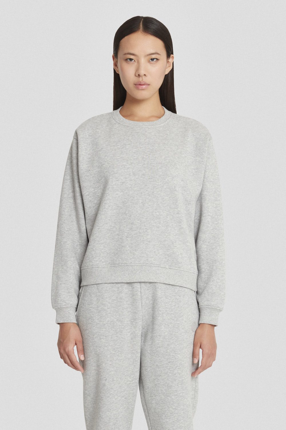Felpa girocollo grigia