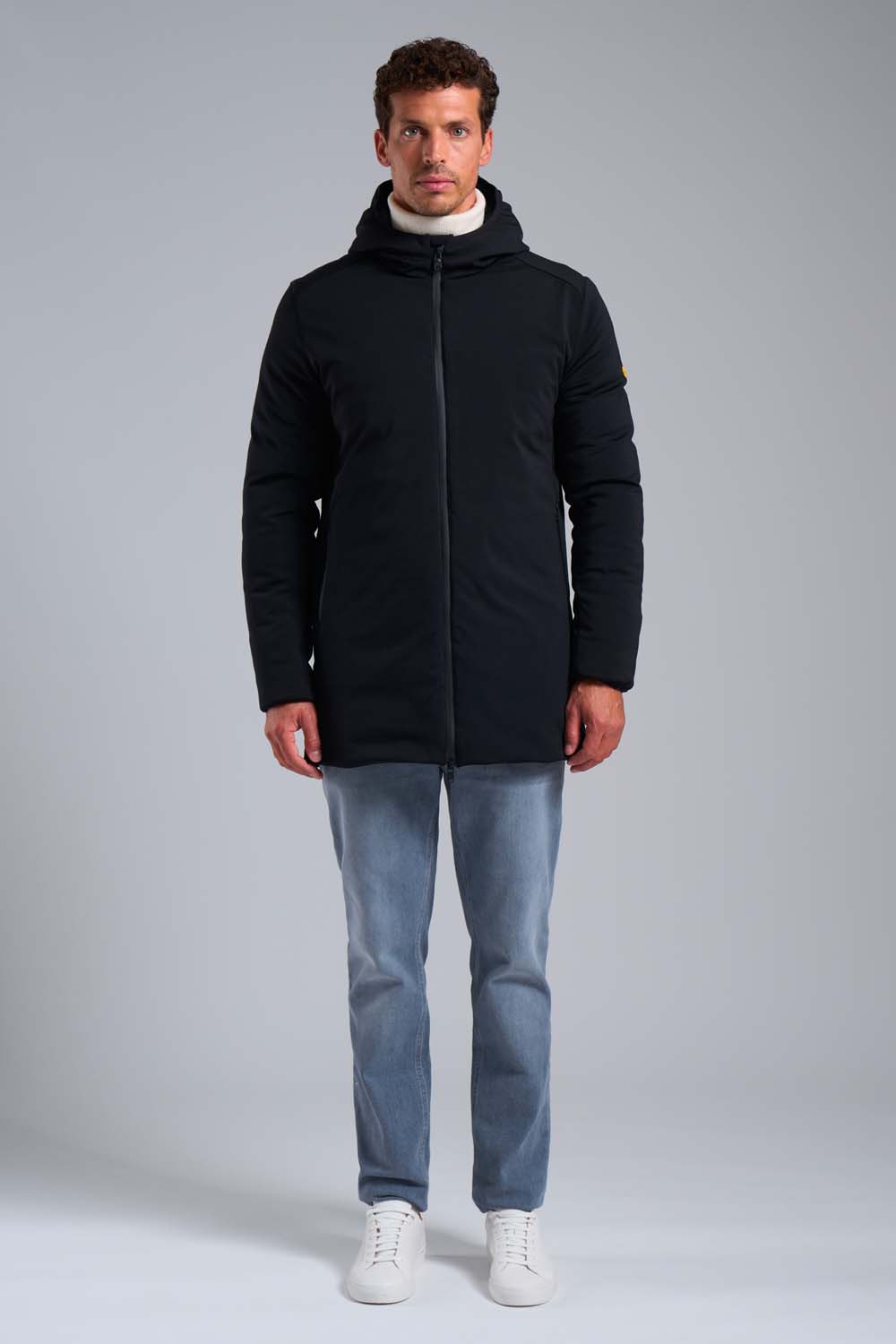 CLEM 2.0 – Giacca in softshell nera con cappuccio
