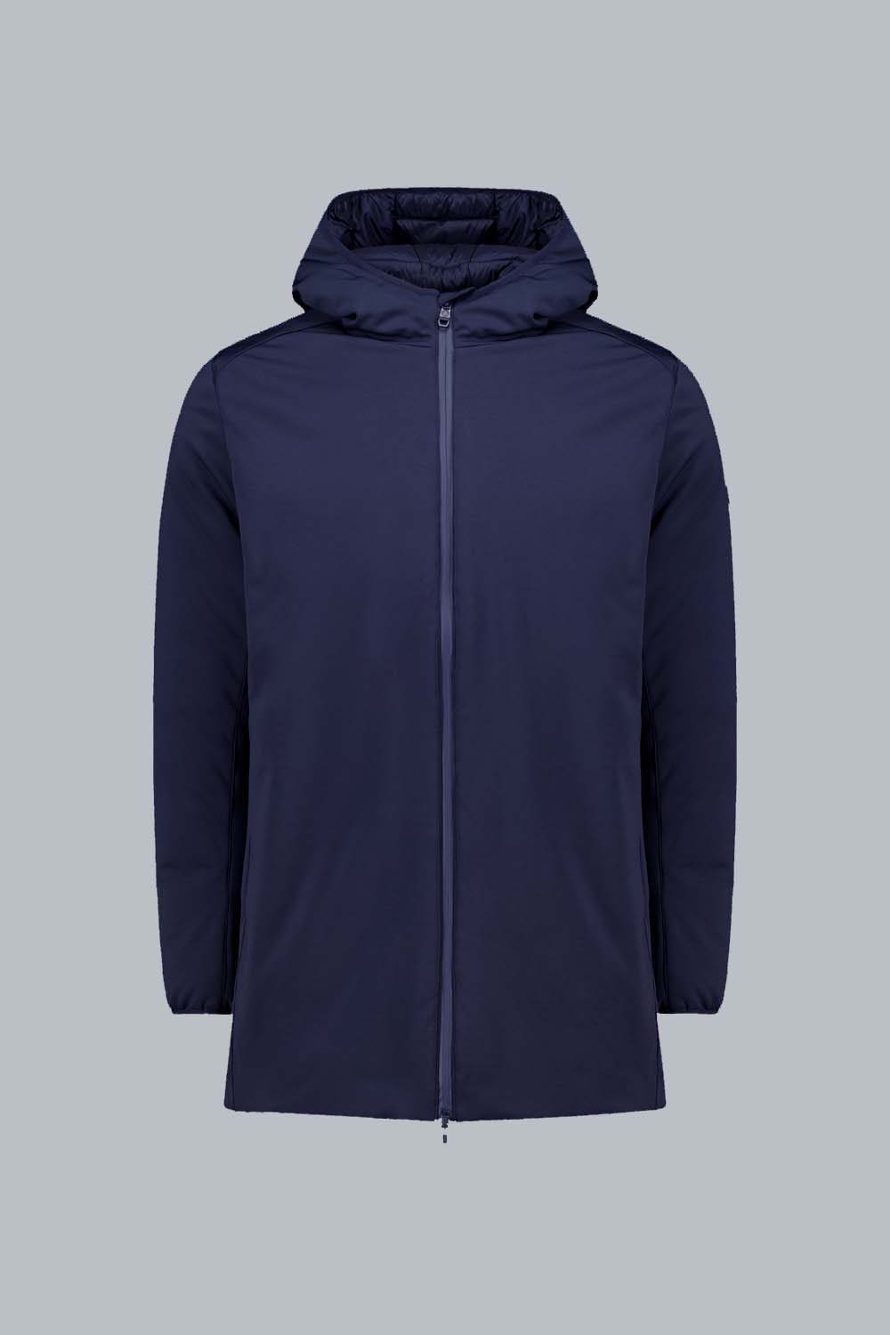 CLEM 2.0 – Giacca in softshell blu con cappuccio