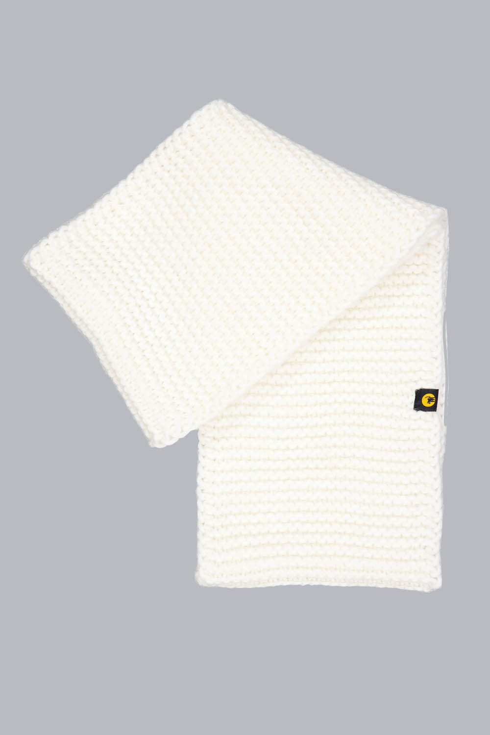 DES - SCIARPA IN MAGLIA AD ANELLO BIANCA