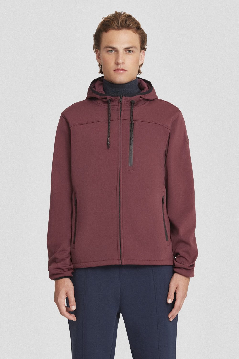 Felpa giubbino mogano