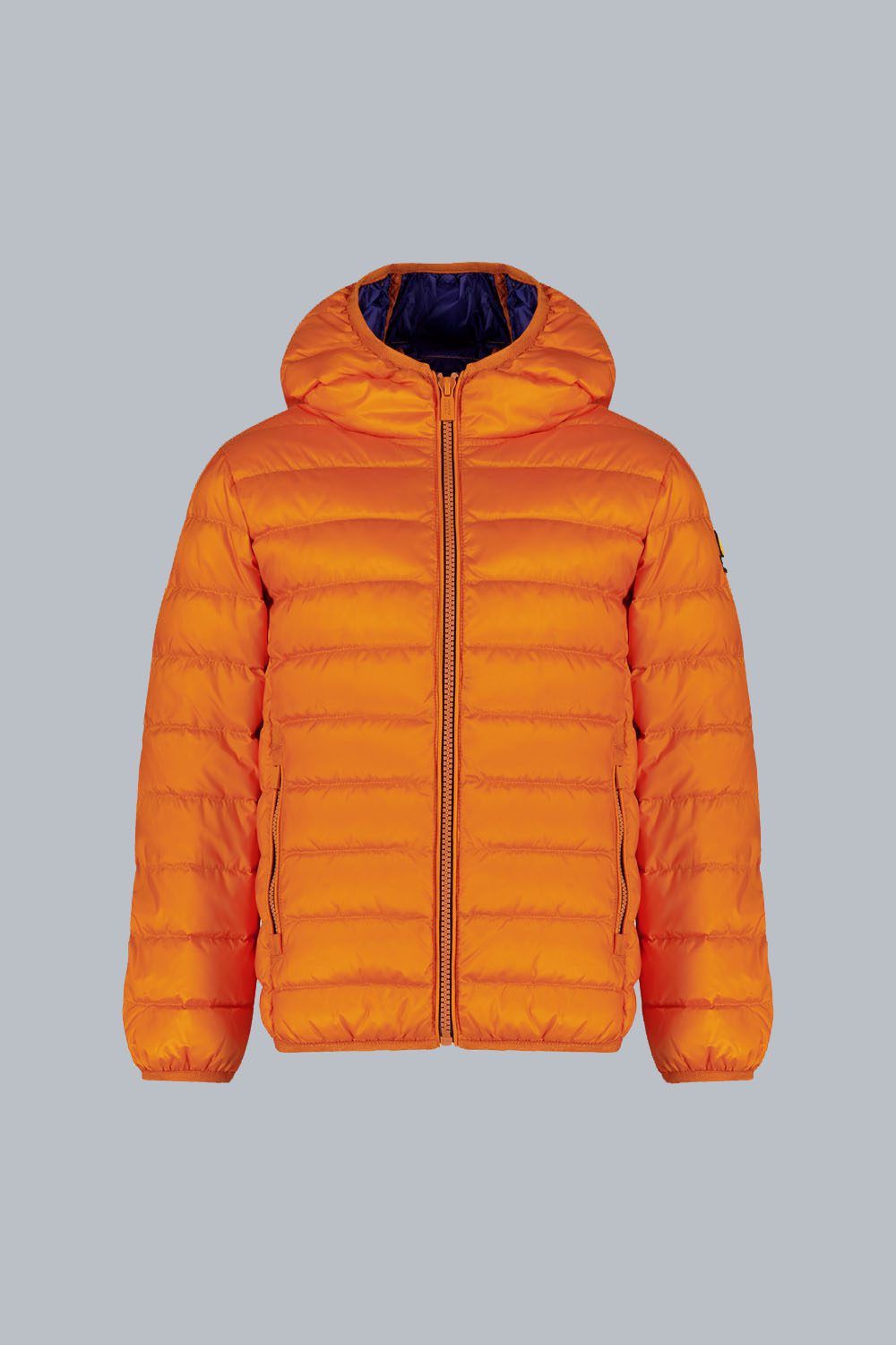 FRANKLIN BOY - Piumino arancione 800 fill power con cappuccio