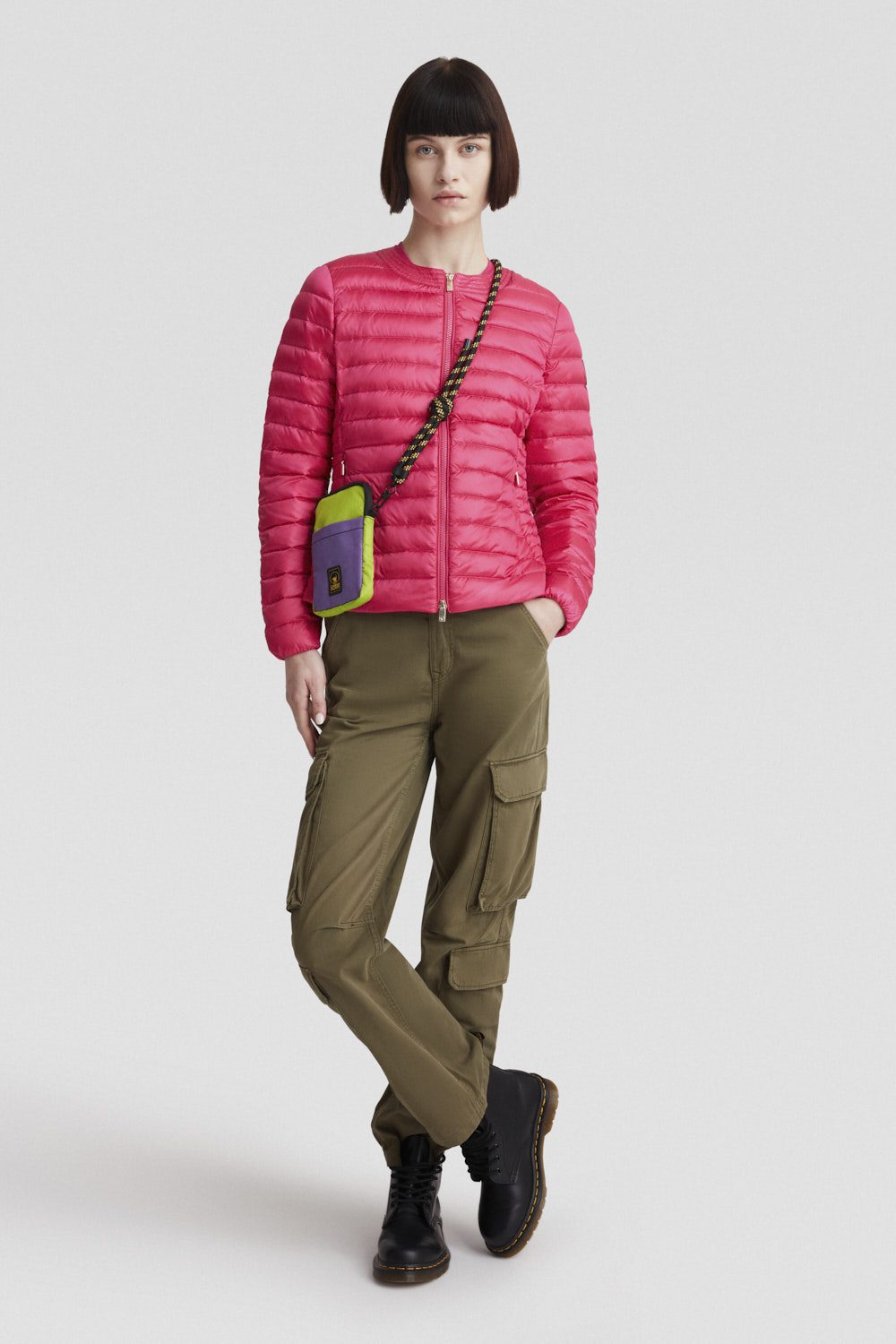 Piumino fucsia leggero in vera piuma