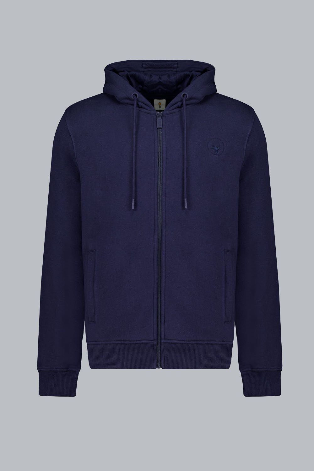 HAZY 2.0 - Felpa full zip blu con cappuccio