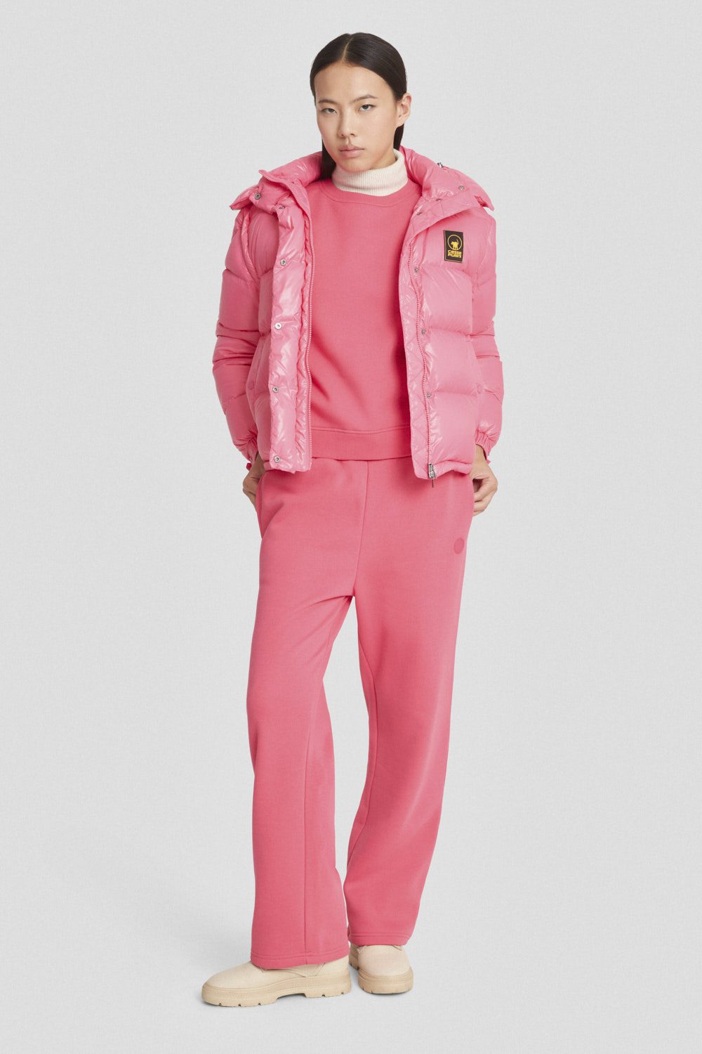 Pantaloni ampi fucsia in cotone