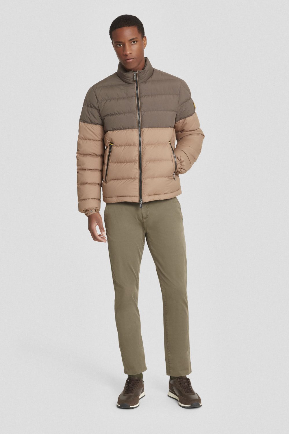 Piumino corto marrone