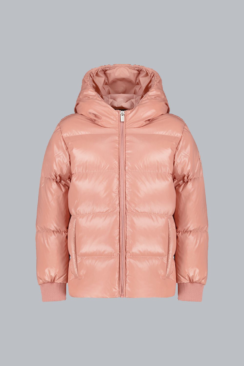 Kannie - Piumino puffy unisex rosa con cappuccio