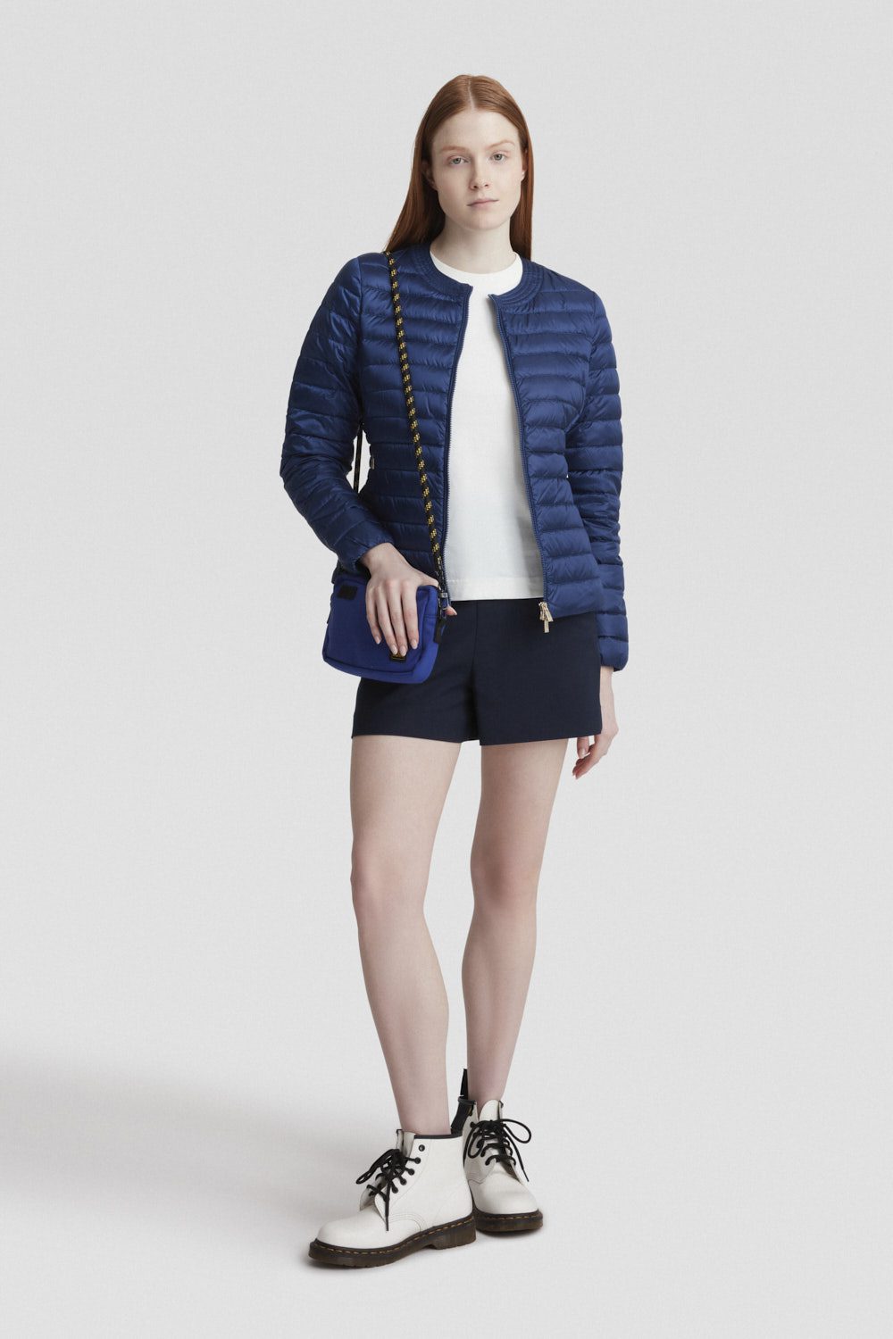 T-shirt girocollo in cotone bianca