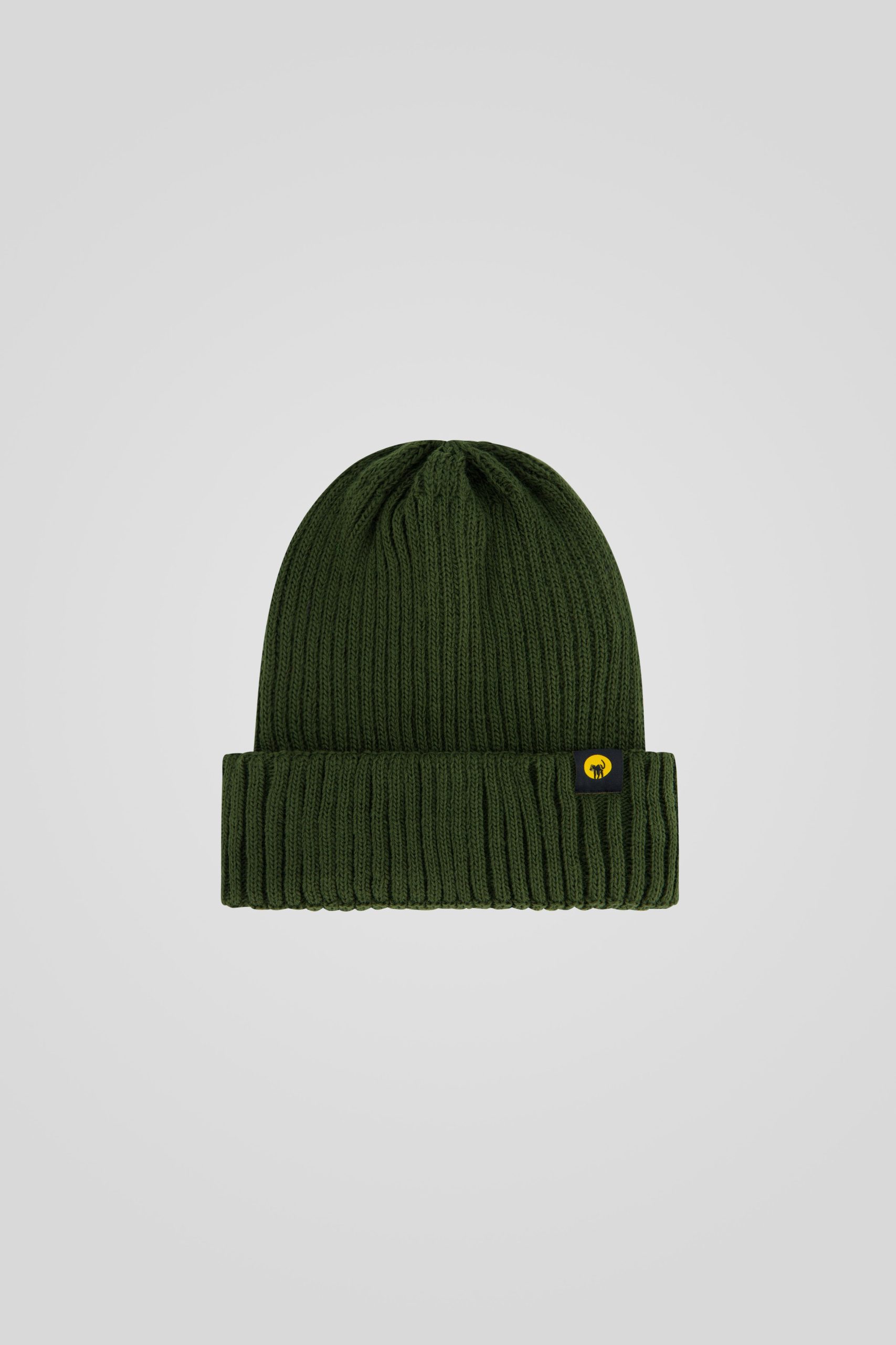 Cappello in maglia a costine verde militare unisex