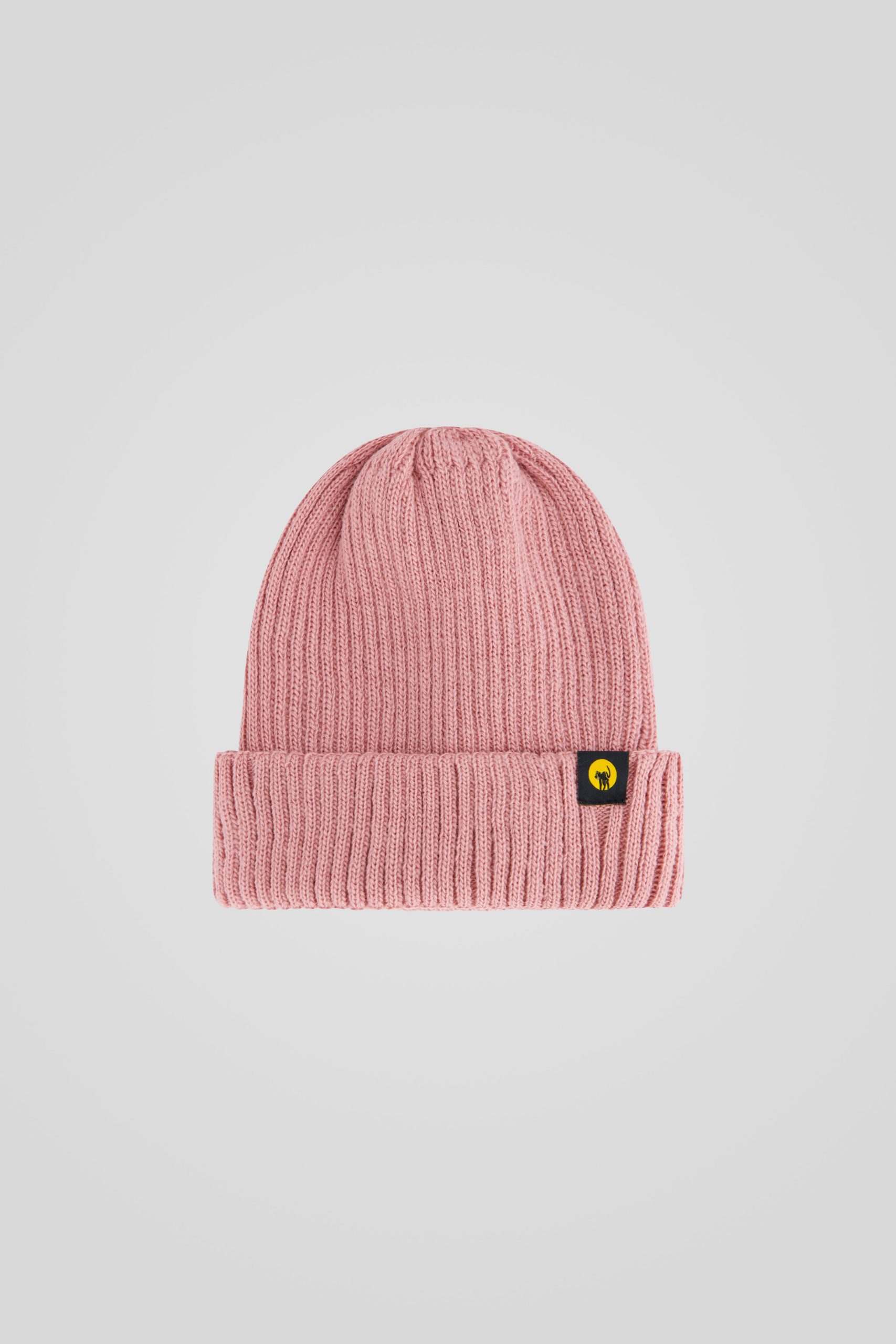 Cappello in maglia a costine rosa unisex