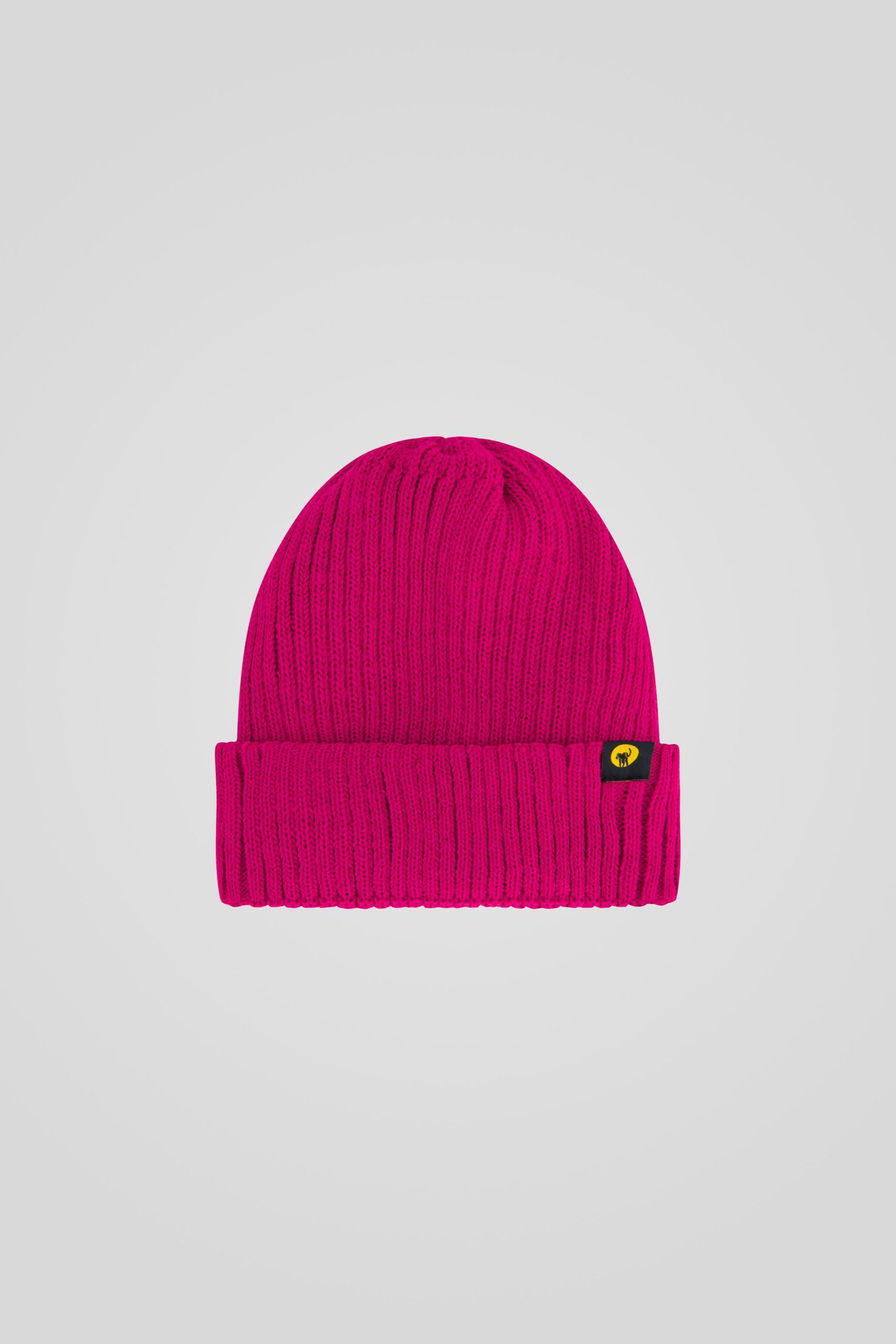 Cappello in maglia a costine fucsia unisex