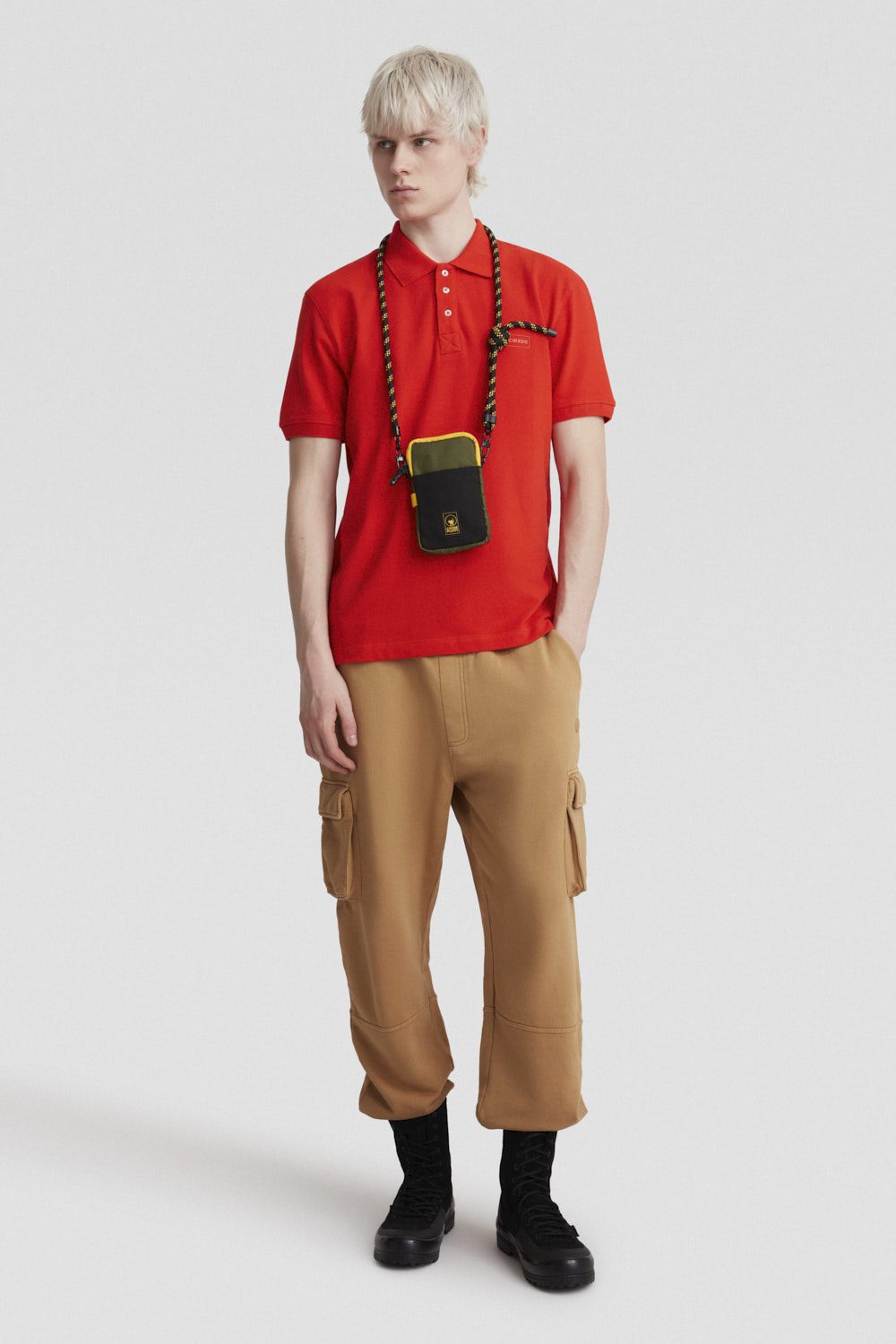 Polo in jersey stretch rossa