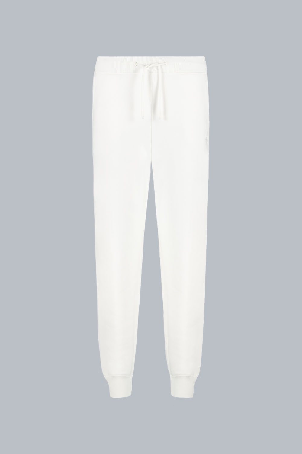 SAMAR PANT - Pantaloni in felpa bianchi con costina sul fondo