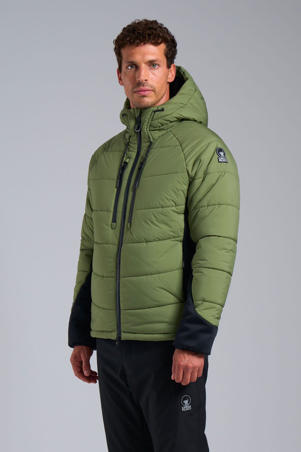 RAISER – Piumino imbottito verde con cappuccio