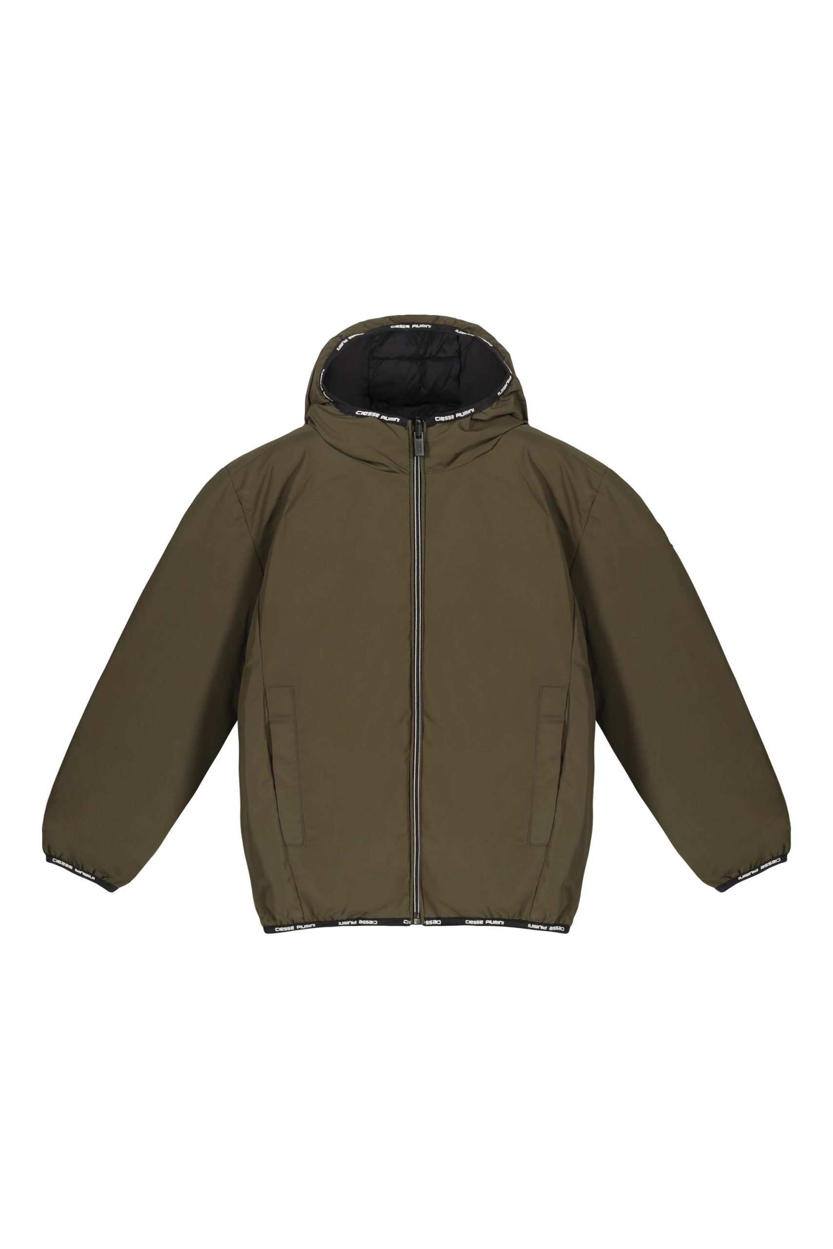 HENRY BOY - Piumino reversibile verde e nero